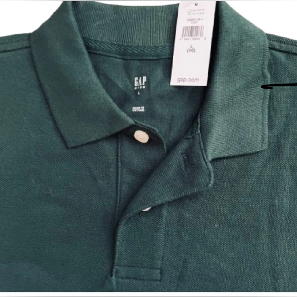 NWT Gap Kids Polo Shirt In Bottle Green. Size L / 10